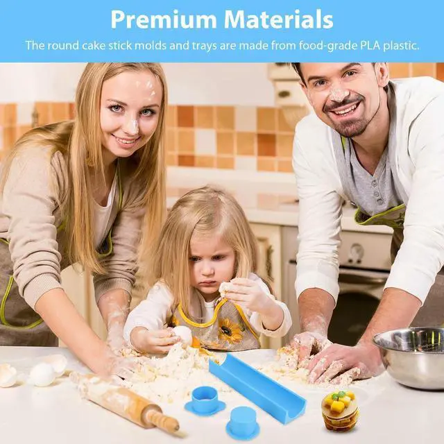 Alt view image 4 of 4 - Circle Cake Pop Cutter and Pusher 3D Printed Baking Molds Circle Maker Cutter Molds Kit for Parties Wedding Home Desserts Making