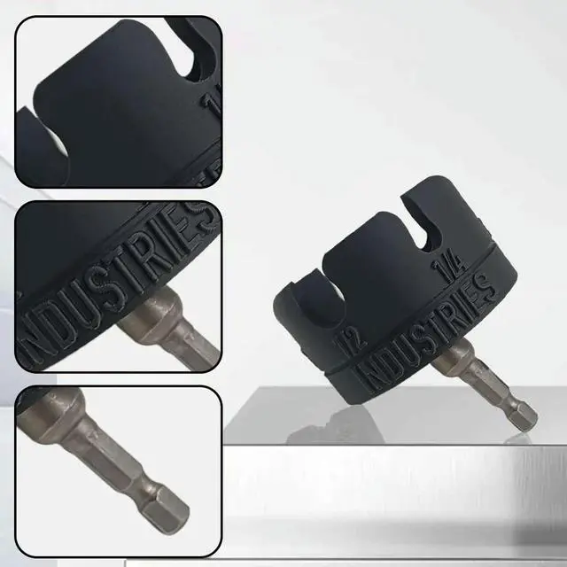 Alt view image 2 of 4 - Nut Zip Drill Attachment Multifunction Nut Drill Bit Socket Slotted Wing Nut Spinning Drive Kit for Fast Nut and Bolt Removal