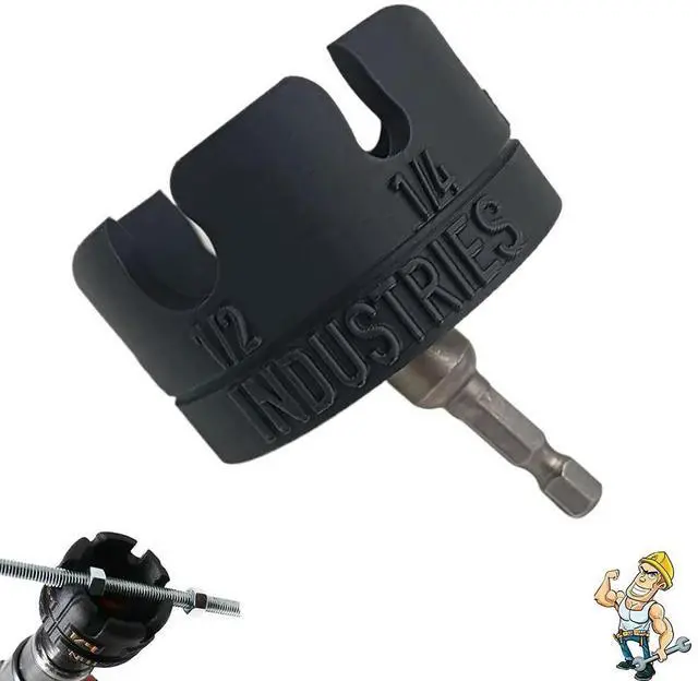 Main image of Nut Zip Drill Attachment Multifunction Nut Drill Bit Socket Slotted Wing Nut Spinning Drive Kit for Fast Nut and Bolt Removal