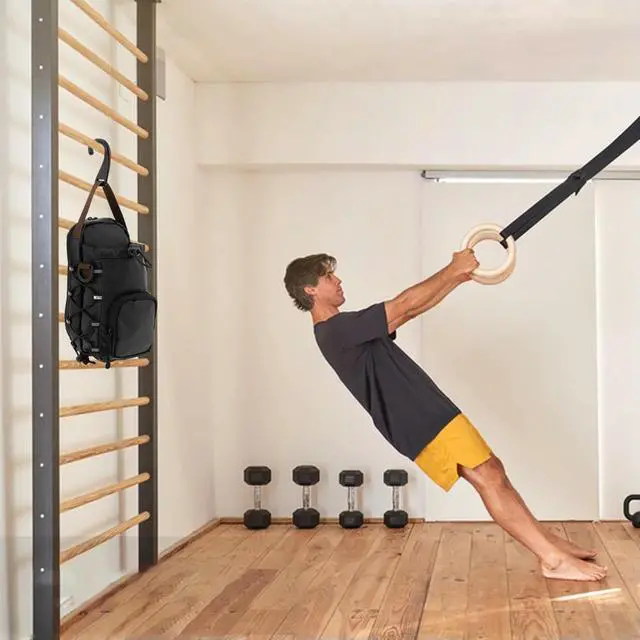 Alt view image 6 of 7 - Magnetic Gym Sling Bag with Water Bottle Holder Gym Chest Pouch Gym Bottle Carrier Bag for Gym Sports Travel Carry-on Items