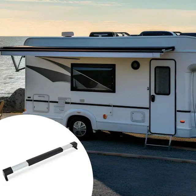 Alt view image 6 of 7 - RV Screen Door Handle Adjustable RV Screen Door Cross Bar Ergonomic RV Door Handle Grab Bar RV Accessories