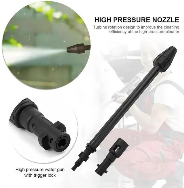 Alt view image 5 of 7 - High Pressure Washer Turbo Lance Nozzle Dirt Blaster Rotating Spray Cleaner Extension for Karcher K2 K7 Lavor Vax Comet