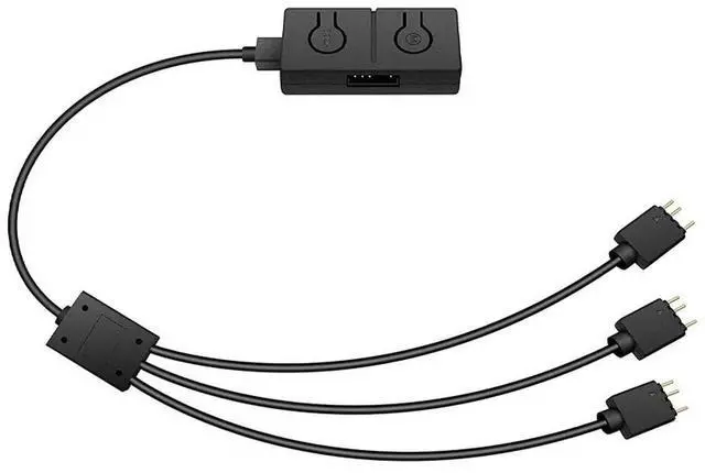 Main image of 5V To 12V RGB Transfer Hub with 3-Way Splitter 3pin To 4pin ARGB Light Fan Adapter Sync with Motherboard Built-in 50 Color Modes