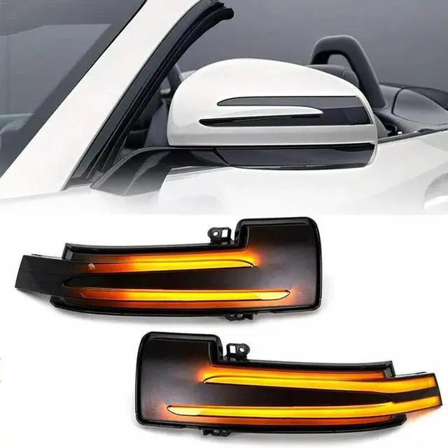 Alt view image 2 of 4 - 2Pcs Side Mirror Indicator Lamp Waterproof Flowing Water Blinker Flashing Light Exterior Mirror Turn Signal Lamp Car Accessories