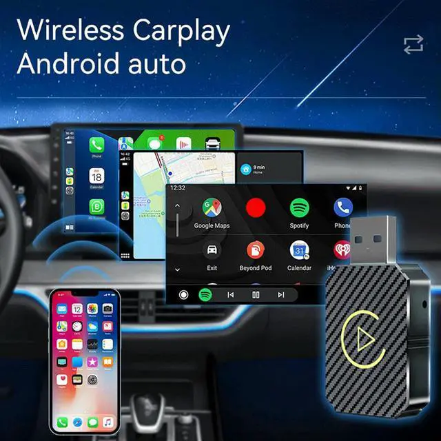 Alt view image 3 of 4 - Wireless Carplay Android Auto Adapter USB Car Dongle Plug&Play AI Box BT for Wired CarPlay/Andriod Auto Cars