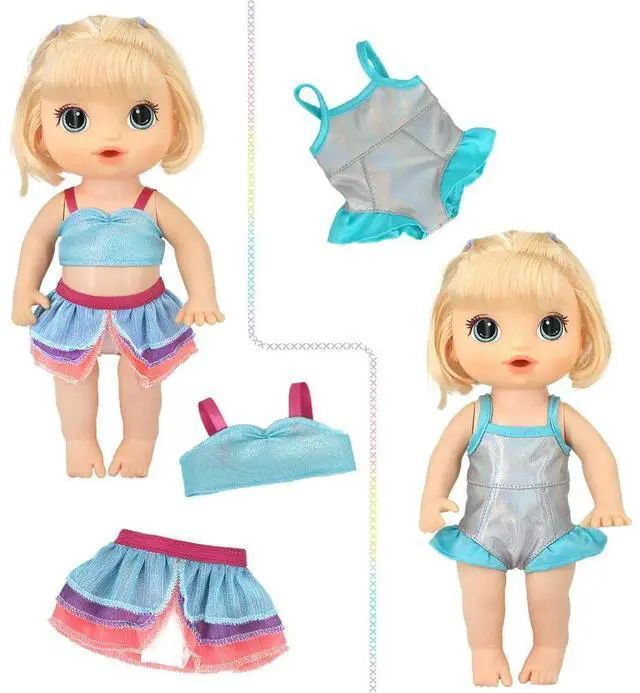 Main image of 12Pcs Baby Doll Clothes Doll Dresses Jumpsuit Swimsuit Colorful Girl Doll Princess Dress Dolls Outfits Alive Doll Accessories