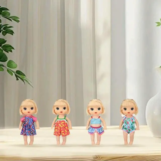 Alt view image 4 of 4 - 12Pcs Baby Doll Clothes Doll Dresses Jumpsuit Swimsuit Colorful Girl Doll Princess Dress Dolls Outfits Alive Doll Accessories