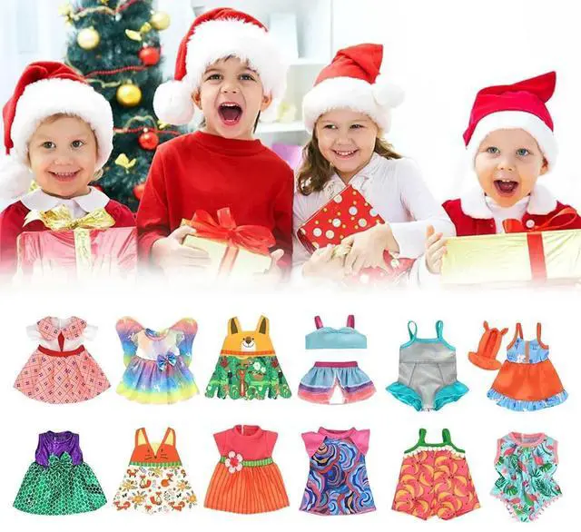 Alt view image 3 of 4 - 12Pcs Baby Doll Clothes Doll Dresses Jumpsuit Swimsuit Colorful Girl Doll Princess Dress Dolls Outfits Alive Doll Accessories