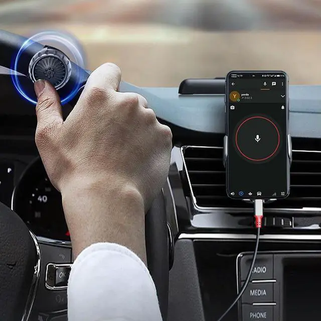 Alt view image 2 of 4 - Wireless PTT Device for ZELLO Wireless Microphone Speaker Wireless PTT Button for Android iOS Phone Car Motorcycle Voice Call
