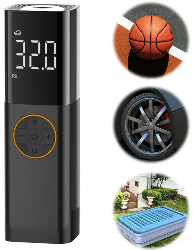 Alt view image 7 of 7 - 150PSI Bicycle Air Compressor with LED Light Auto Electric Pump Digital Display Car Tire Inflator for Automobile Bicycle Ball