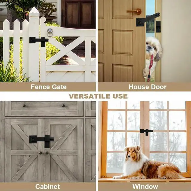 Alt view image 2 of 4 - Barn Door Flip Latch Lock Heavy Duty Farm Flip Fence Gate Latch Barn Door Lock Hardware for Security & Privacy