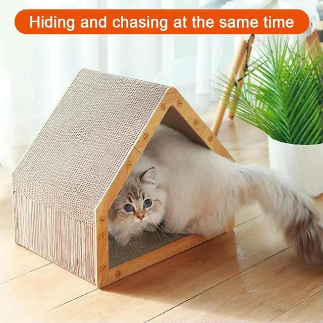 Alt view image 2 of 4 - Cat Scratcher House Vertical Cat Scratcher Scratching Board Pad for Indoor Cats