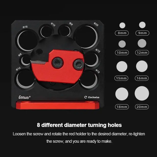 Alt view image 3 of 4 - Adjustable Dowel Maker Electric Drill Milling Dowel Round Rod Auxiliary Tool Metric 8mm-20mm with Carbide Blade Woodworking Tool