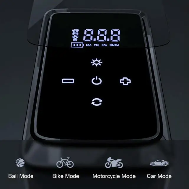 Alt view image 4 of 4 - Portable Air Compressor 140 PSI Cordless Bike Pump Electric Bike Tire Pump for Car Motorcycle Bicycle Balls and More