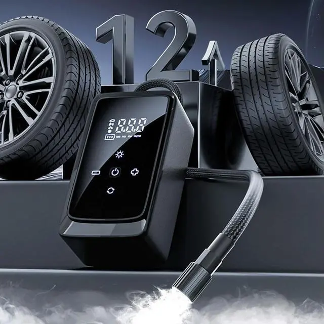 Alt view image 2 of 4 - Portable Air Compressor 140 PSI Cordless Bike Pump Electric Bike Tire Pump for Car Motorcycle Bicycle Balls and More