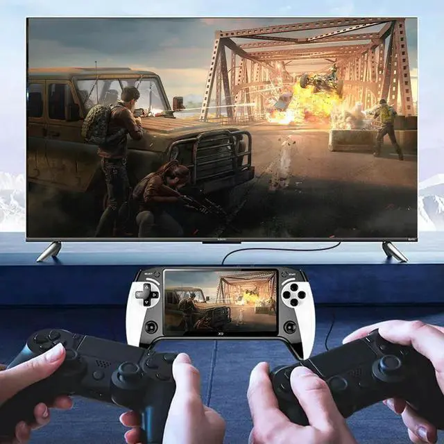 Alt view image 2 of 4 - 5.5 Inch Screen Handheld Game Console 1500mAh Handheld Game Player Type-C Charging Portable Game Player for Kids Adults