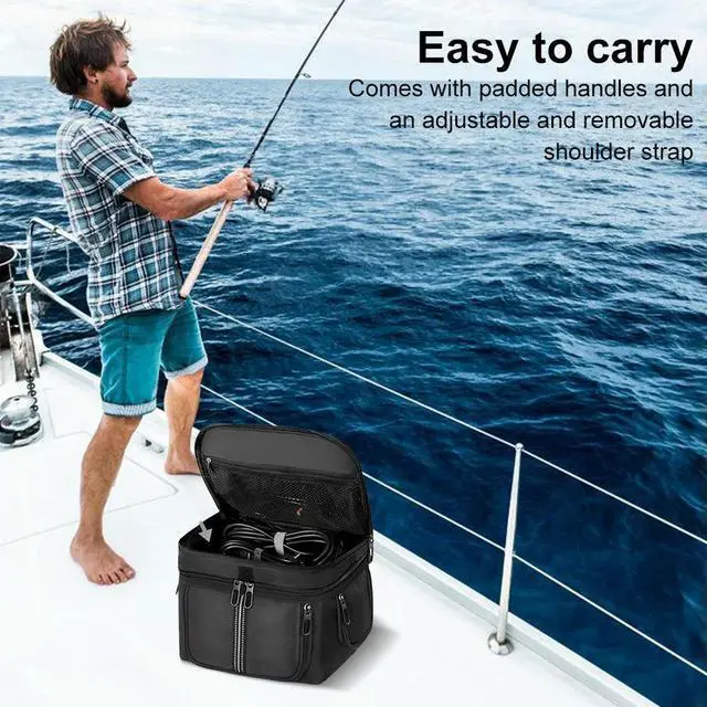 Alt view image 4 of 4 - Carrying Case Case Multiple Pockets Travel Bag Protective Case for Ecoflow Portable Power Station River 3/3 Plus