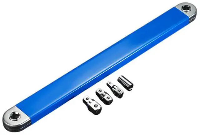 Alt view image 4 of 4 - 39cm Ratchet Extension Wrench with 4 Adapters Compact Offset Extension Wrench Socket Wrench Tool Automotive Hand Tool Supplies