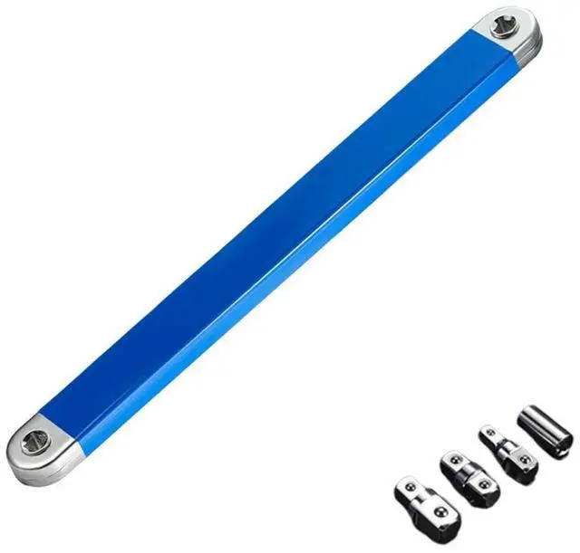Alt view image 2 of 4 - 39cm Ratchet Extension Wrench with 4 Adapters Compact Offset Extension Wrench Socket Wrench Tool Automotive Hand Tool Supplies