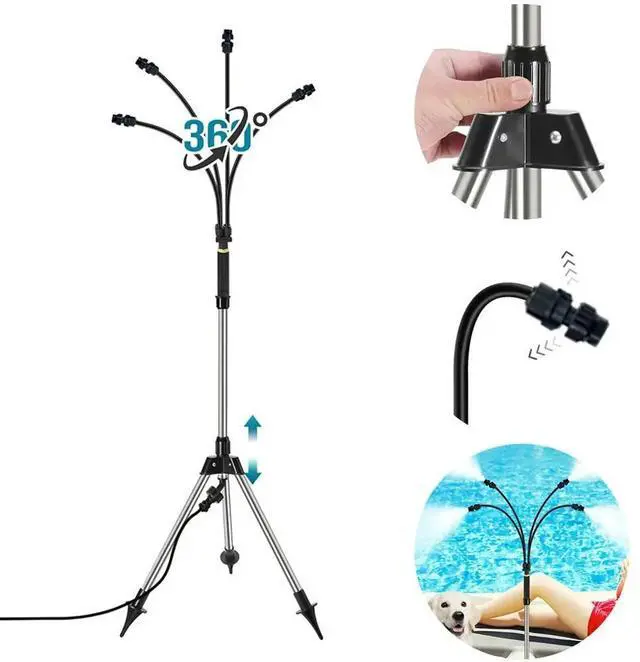 Main image of Water Mister Adjustable Height Portable Misting Cooling System Portable Misters for Outside for Water Mist Playing Patio Cooling