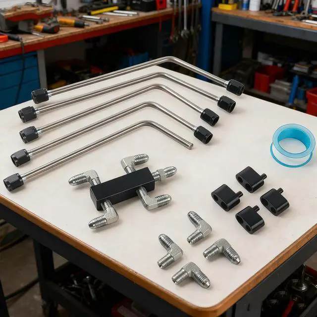 Alt view image 4 of 4 - LS Coolant Crossover Steam Vent Kit Stainless Steel Complete Coolant Crossover Steam Vent Kit Fits for LS1 LS2 LS3 LS6 LS7 LSX