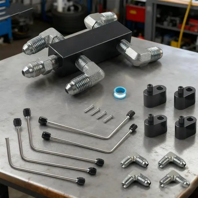 Alt view image 3 of 4 - LS Coolant Crossover Steam Vent Kit Stainless Steel Complete Coolant Crossover Steam Vent Kit Fits for LS1 LS2 LS3 LS6 LS7 LSX