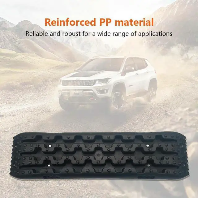Alt view image 3 of 4 - 2Pcs Traction Board Anti-Skid Emergency Traction Mat Car Emergency Escape Mat Mud Sand Traction Assistance for Vehicles