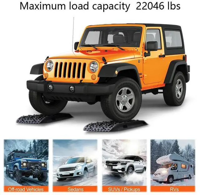 Main image of 2Pcs Traction Board Anti-Skid Emergency Traction Mat Car Emergency Escape Mat Mud Sand Traction Assistance for Vehicles