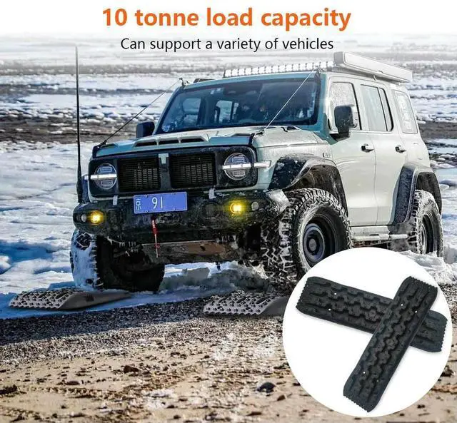 Alt view image 4 of 4 - 2Pcs Traction Board Anti-Skid Emergency Traction Mat Car Emergency Escape Mat Mud Sand Traction Assistance for Vehicles