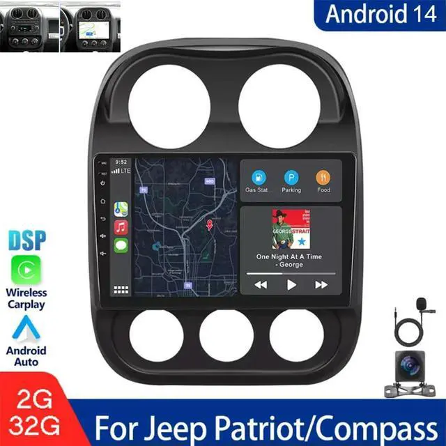 Alt view image 5 of 7 - 10.1 Inch Car Stereo Radio Wireless CarPlay Android Auto Multimedia Player with GPS BT FM Radio for Jeep Patriot Compass