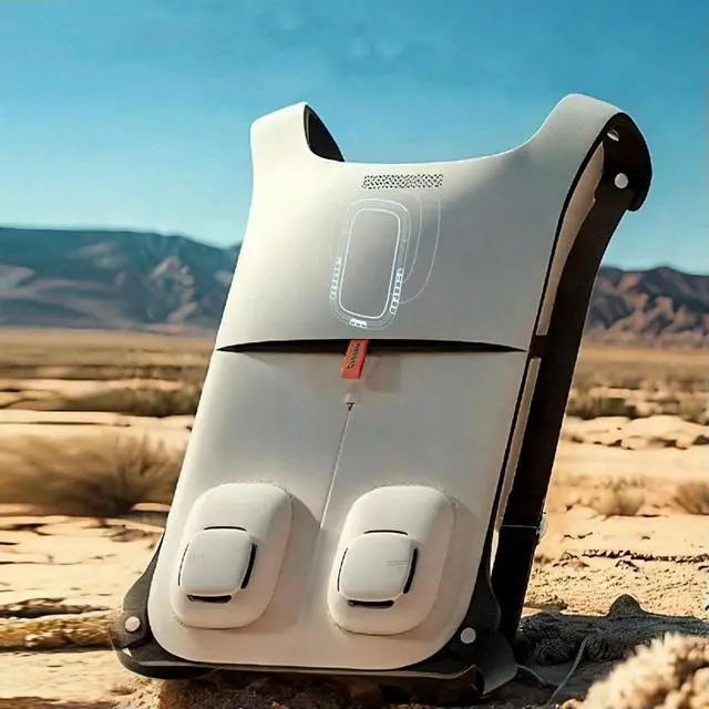 Alt view image 6 of 7 - Semiconductor Refrigeration Cooling Vest Air Conditioner Clothing Cooling Back Outdoor Cooling Air Conditioner Clothing Cooling