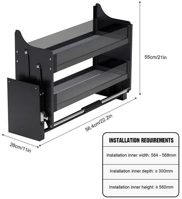 Main image of Double Layer Pull Down Shelf Pull Down Cabinet Organizer Shelf Organizer for Kitchen Upper Cabinet