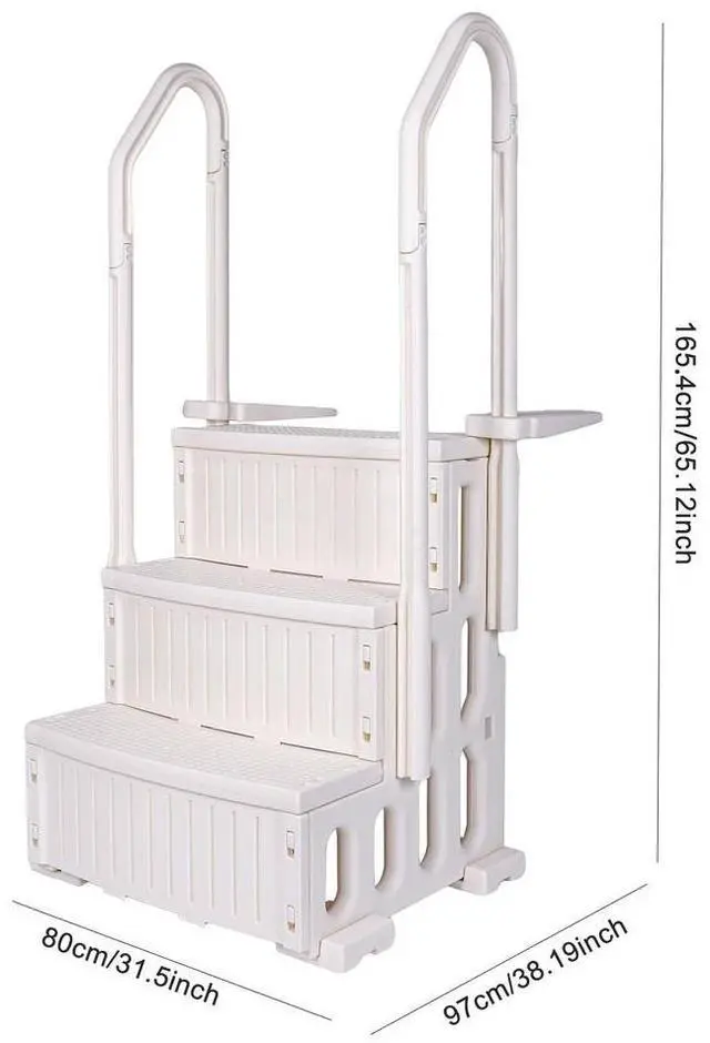 Main image of Plastic Pool Escalator Lightweight Swimming Pool Ladder Detachable Above Ground Pool Step for Various Sizes Swimming Pools