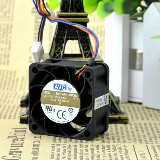 Alt view image 4 of 4 - SSEA Fan For AVC DBTA0420B2U 4020 12V 0.50A 4-wire PWM High-speed Cooling Fan 40*40*20mm