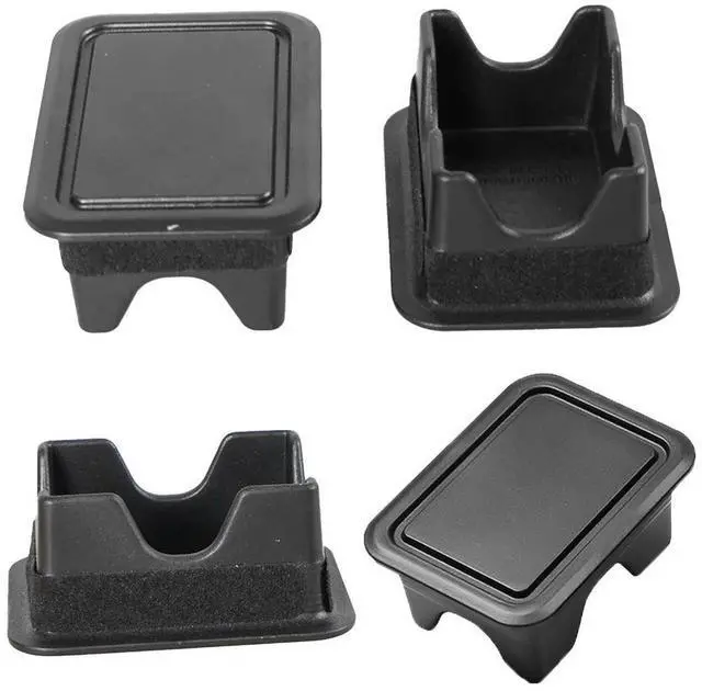 Alt view image 5 of 7 - 2Pcs Rear Truck Pickup Bed Rail Pile Plugs Caps Truck Pickup Bucket Caps Black Stake Pocket Covers Compatible with Ram 2019-2024
