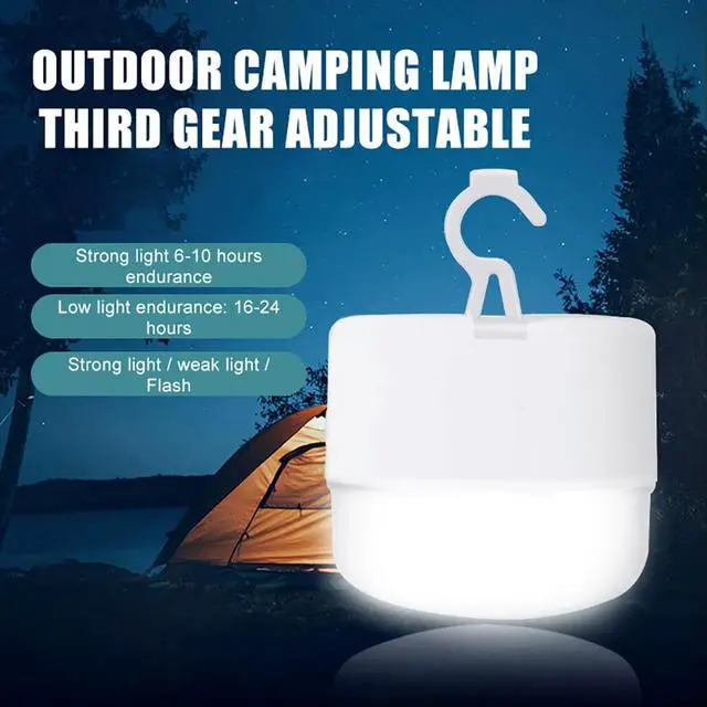 Alt view image 7 of 7 - Led Outdoor Hanging Lights Portable Emergency Light Bulb Rechargeable Night Light Lantern Adjustable for Hiking Fishing Outdoor