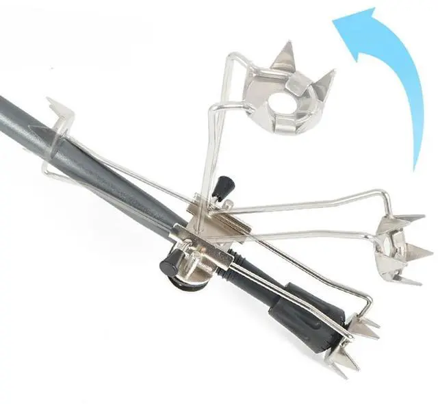 Alt view image 7 of 7 - Hiking Grip Crutches Stainless Steel Climbing Cane Ice Tips Anti-skid Non Slip for Winter Outdoor Snow for Mountaineering