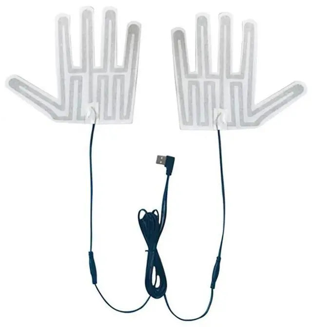 Alt view image 5 of 7 - Practical USB Heated Gloves Pad Winter Warm Five-Finger Gloves Heating Pad Electric Heating Film Mitten Heating Sheet