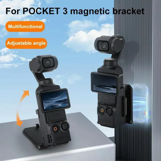 Alt view image 6 of 7 - Multifunctional Desktop Base Sports Camera Accessories Expansion Adapter Mount Non-Slip Desktop Stable Bracket for Osmo Pocket 3