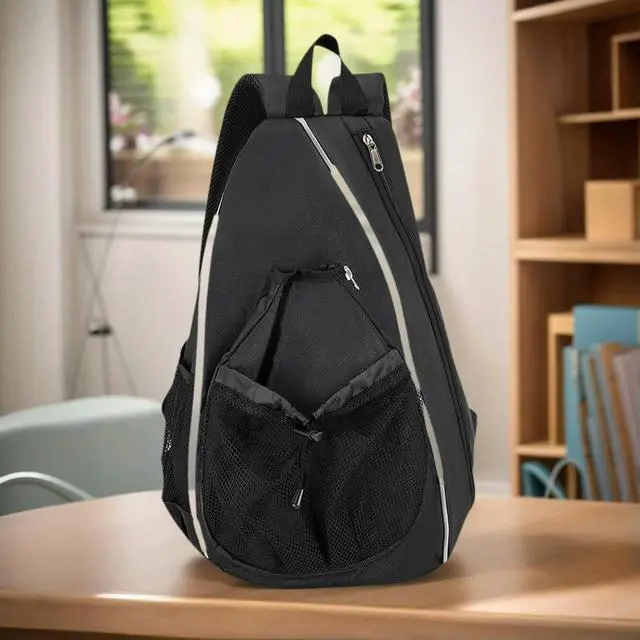 Alt view image 6 of 7 - Adjustable Racket Bag Large Capacity Breathable Sports Backpack Lightweight Portable Racket Rucksack Gifts for Pickleball Lovers