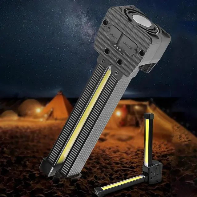 Alt view image 7 of 7 - COB Work Light USB Rechargeable XPE LED Emergency Floodlight IPX4 Waterproof Adjustable Adventure Hiking Outdoor Supplies
