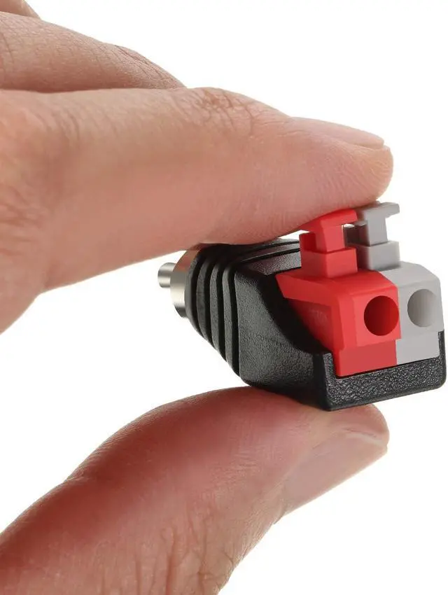 Alt view image 8 of 10 - Speaker Wire Cable to Audio Male RCA Connector Adapter Jack Plug 10pcs/Set