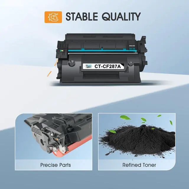 Alt view image 5 of 6 - CF287A 87A Black Toner Cartridge for HP Printer M506 Pro M501 M501dn 87X CF287X Compatible for HP Laserjet Enterprise M506dn M506n M506x MFP M527dn M527f M527 Series Printer Ink 2 Pack