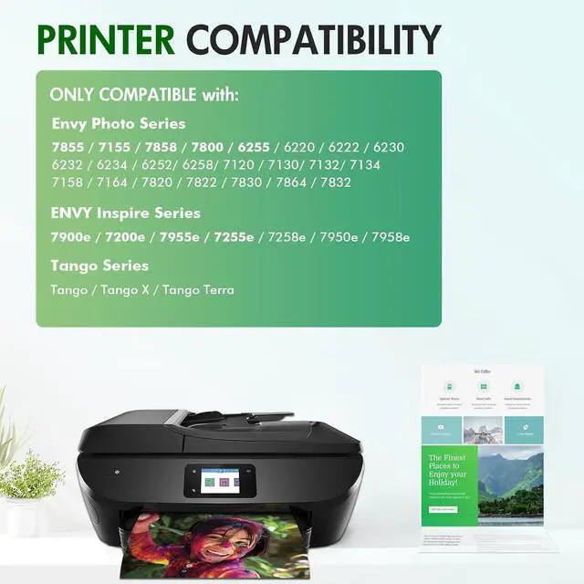 Alt view image 2 of 7 - inkalfa 64XL 64 XL 7855 7900e Black and Color Ink Cartridge Combo Pack