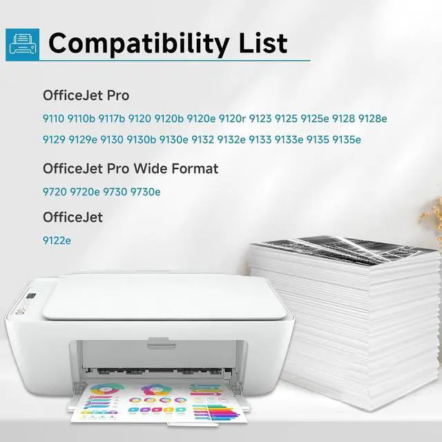 Alt view image 2 of 7 - 936 Ink Cartridges 4-Pack Compatible Replacement for HP 936XL Ink Cartridge Combo Pack 936e 936 XL HP936 Black Color for OfficeJet 9125e 9135e 9120e 9122e 9128e 9110 9120 Printer Cyan Magenta Yellow