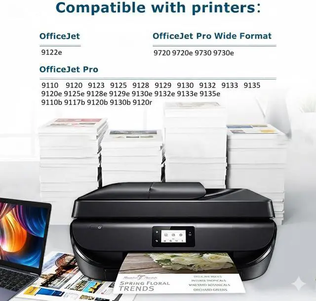 Alt view image 2 of 6 - 936XL (936e) Ink Cartridges Combo Pack Replacement for HP 936 e XL for OfficeJet 9122e Pro 9125e 9120e 9128e 9135e 9110b 9120b 9128 9130 9130e 9110e 9130b 9135 for HP936 Black Cyan Magenta Yellow