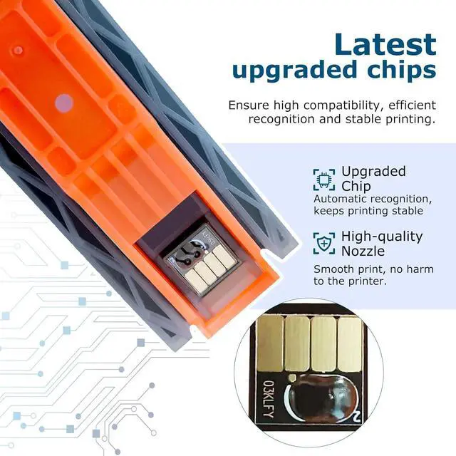 Alt view image 5 of 6 - 923XL (923e) Ink Cartridges Fit for HP OfficeJet Pro 8130e 8135e 8125e Printers Replacement for 923 e XL for HP923 8122e 8138e 8139e 8125e 8124 8124e 8130 8132e 8134e Black Cyan Magenta Yellow 4 Pack