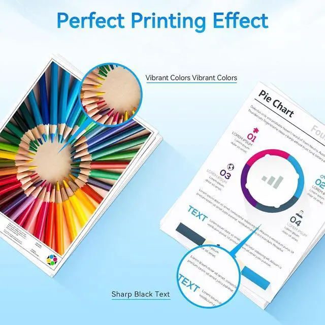 Alt view image 5 of 7 - 67XL Ink Cartridges Black/Color Combo Pack Compatible for HP Ink 67 67XL Printer Ink 67 Fit for DeskJet 4155e 2855e 2755e 2700 2700e 2800e 4100 Envy 6055e 6455e 6000 6400 Printer