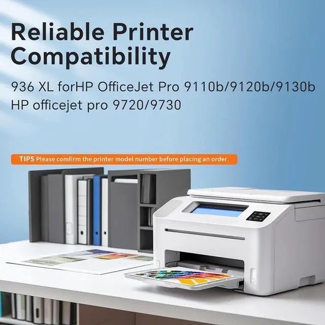 Alt view image 2 of 6 - 936 High Yield Ink Cartridges (4-Pack) Compatible for HP 936e XL | Works with : OfficeJet Pro 9110b, 9120b, 9130b OfficeJet Pro Wide Format 9720/9730 | Eligible for Instant Ink (4P BK/C/M/Y)