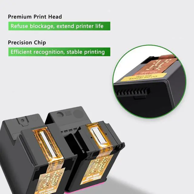 Alt view image 4 of 7 - 63XL Ink Cartridge Black and Color Combo Pack Replacement for HP Ink 63 XL for Envy 4520 4512 OfficeJet 3830 4650 5258 5255 5200 4655 DeskJet 1112 2130 3630 Printers (2-Pack)